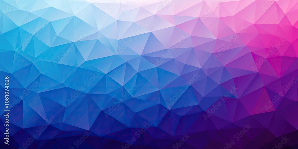 Obraz premium blue to purple and pink gradient abstract polygon background minimalist