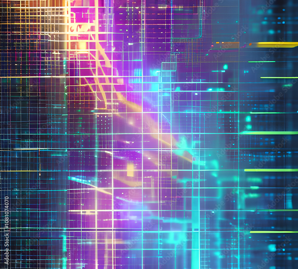 Fototapeta premium Blue tech lines universal background simple science and technology business line technology background.background vortex and use it as your wallpaper, posters and banners.Generative AI