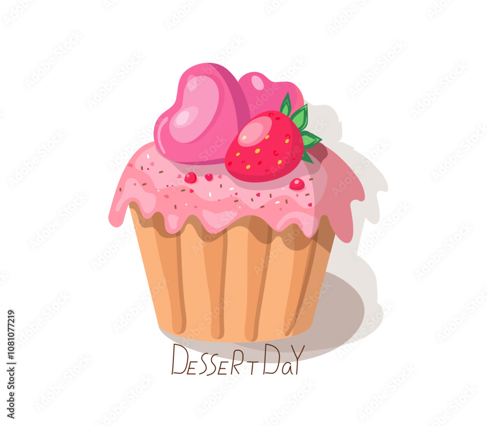 Sweet pastry, bakery, dessert, souffle. Cake and hearts. Sweets day. Hand lettering, Dessert day. Delicate cream cake. Valentine's day, wedding, festive decor. Design for cards. Sweet pastry, bakery, dessert, souffle. Cake and hearts. Sweets day. Hand lettering, Dessert day. Delicate cream cake. Valentine's day, wedding, festive decor. Design for cards.