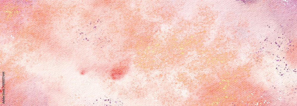 Fototapeta premium Pink Watercolor Texture abstract paint background. Pastel wallpaper with spots and brushstrokes. Hand drawn blurred background for brochures and posters.