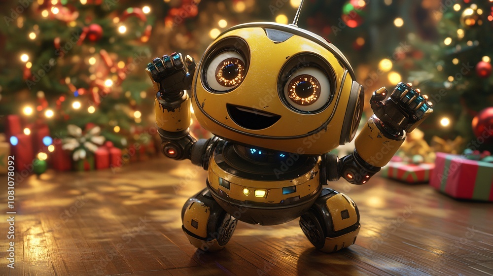 Xmas happy robot Xmas happy robot