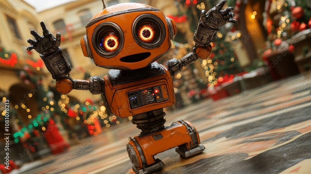 Xmas happy robot Xmas happy robot