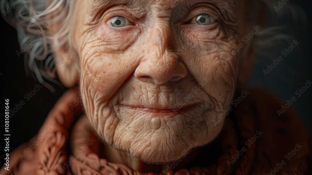 Gentle and Happy Elderly Person Smiling, Capturing Warmth and Joy Gentle and Happy Elderly Person Smiling, Capturing Warmth and Joy