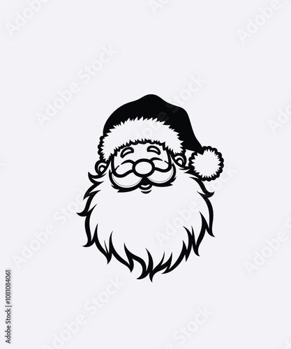 PrintIllustration of a Santa clouds silhouette  Vector illustration of a Christmas silhouette