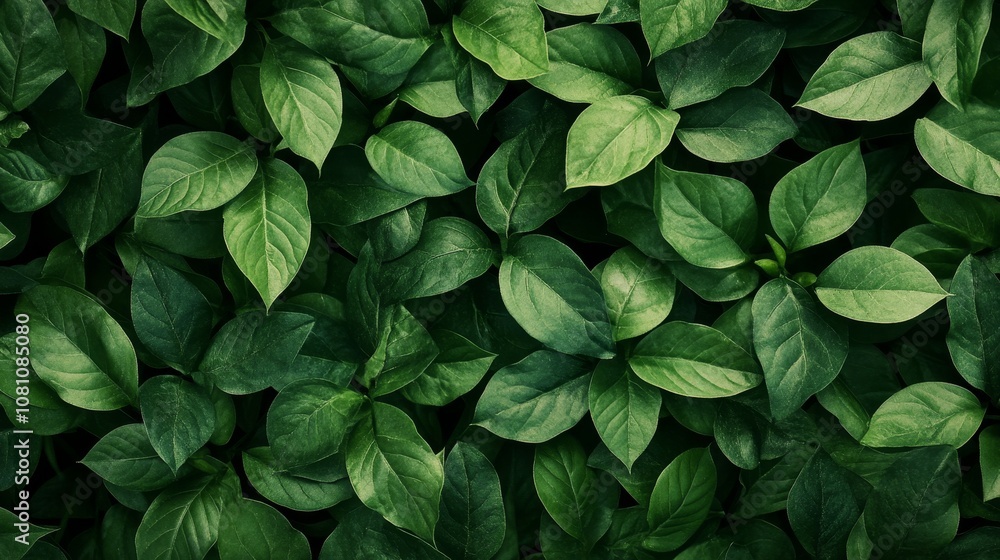 A vibrant and lush background image featuring a dense, textured pattern of fresh green leaves. Perfect for nature themes, organic products, and environmental designs. A vibrant and lush background image featuring a dense, textured pattern of fresh green leaves. Perfect for nature themes, organic products, and environmental designs.