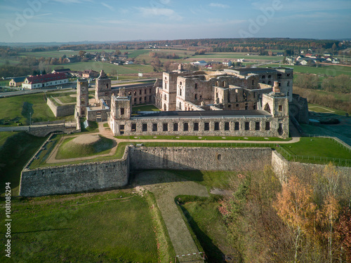 Obraz na płótnie Krzyżtopór Castle in Ujazd, Poland. w salonie