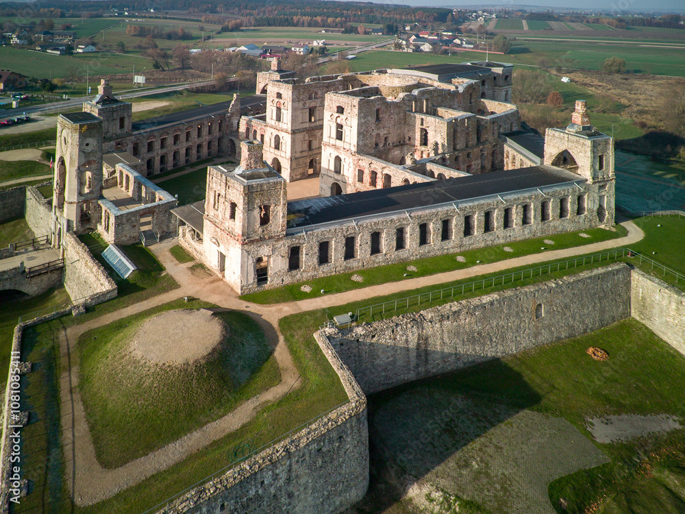 Krzyżtopór Castle in Ujazd, Poland.