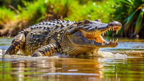 the-image-of-a-wild-crocodile-while-hunting