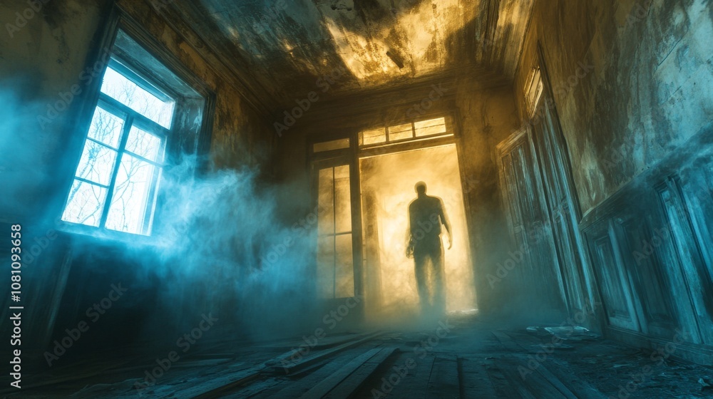 Haunting Figure in an Abandoned House Haunting Figure in an Abandoned House