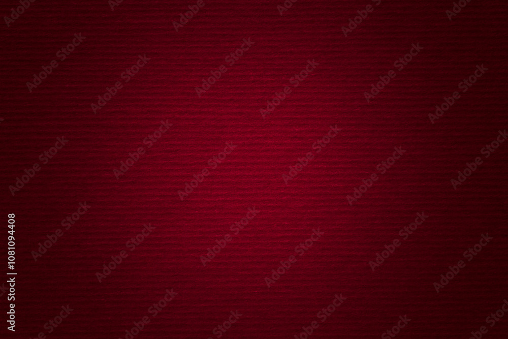 Fototapeta premium blank Christmas background: dark red striped cardboard with illuminated center