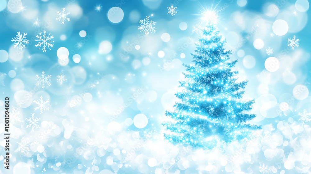 Light wave Christmas tree with snowflakes Light wave Christmas tree with snowflakes