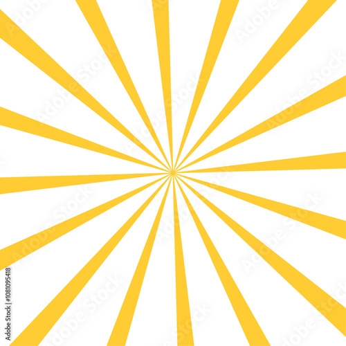 オレンジのサンバースト風ベクターパターン