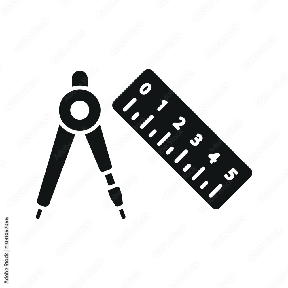 Set ruler square triangle jangka icon vector design templates modern and simple Set ruler square triangle jangka icon vector design templates modern and simple