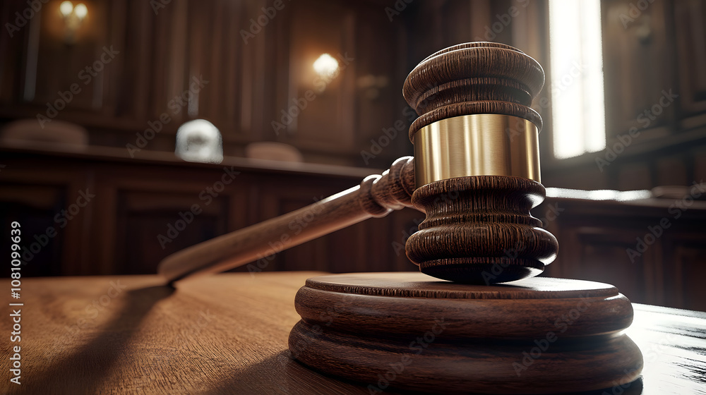 Gavel in court. Justice concept Gavel in court. Justice concept