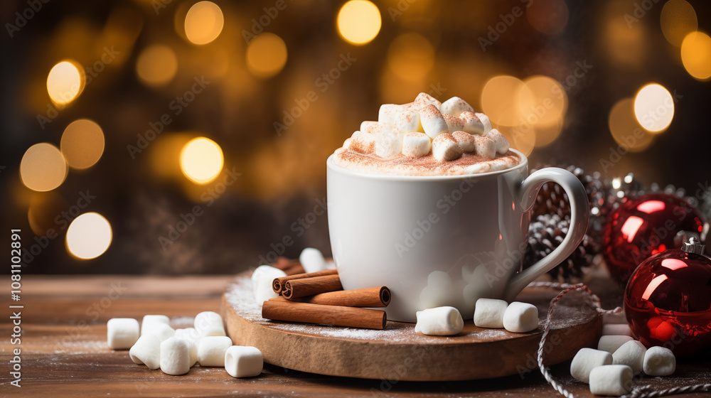 Hot Cocoa with Marshmallows And Cinnamon Hot Cocoa with Marshmallows And Cinnamon