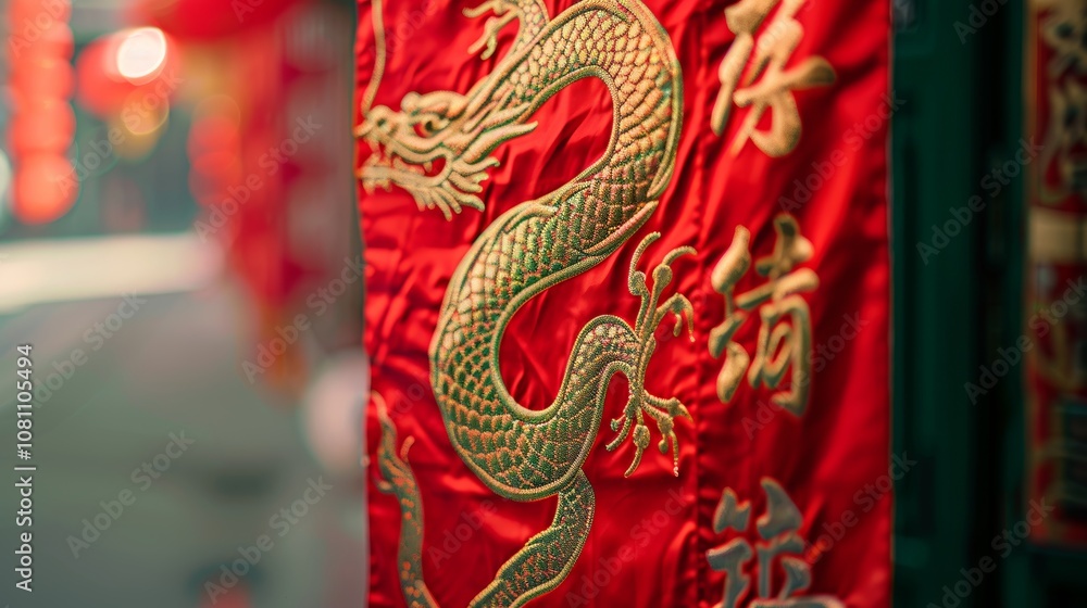 Vibrant Red Banner with Golden Snake Symbol for Zodiac Year Celebration Generative AI Vibrant Red Banner with Golden Snake Symbol for Zodiac Year Celebration Generative AI