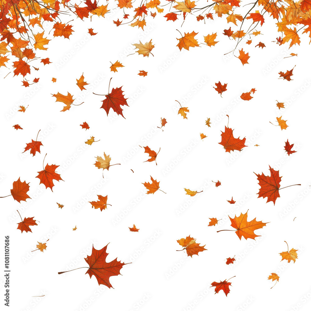 autumn leaves Isolated On Transparent Background autumn leaves Isolated On Transparent Background
