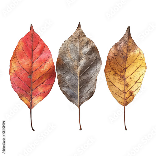 autumn leaves Isolated On Transparent Background