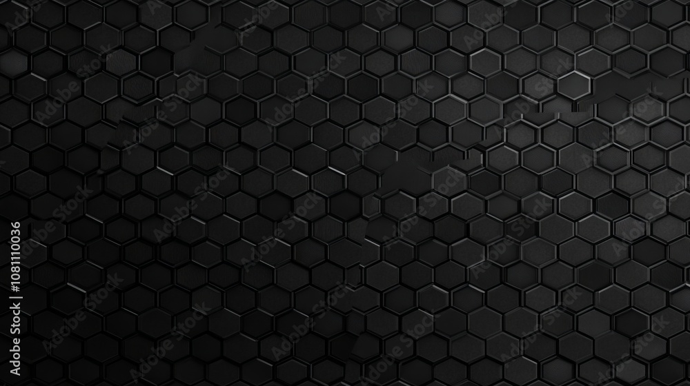 A black background with a black hexagonal pattern A black background with a black hexagonal pattern