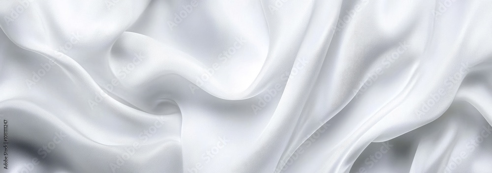 Obraz premium A white fabric with a wavy texture