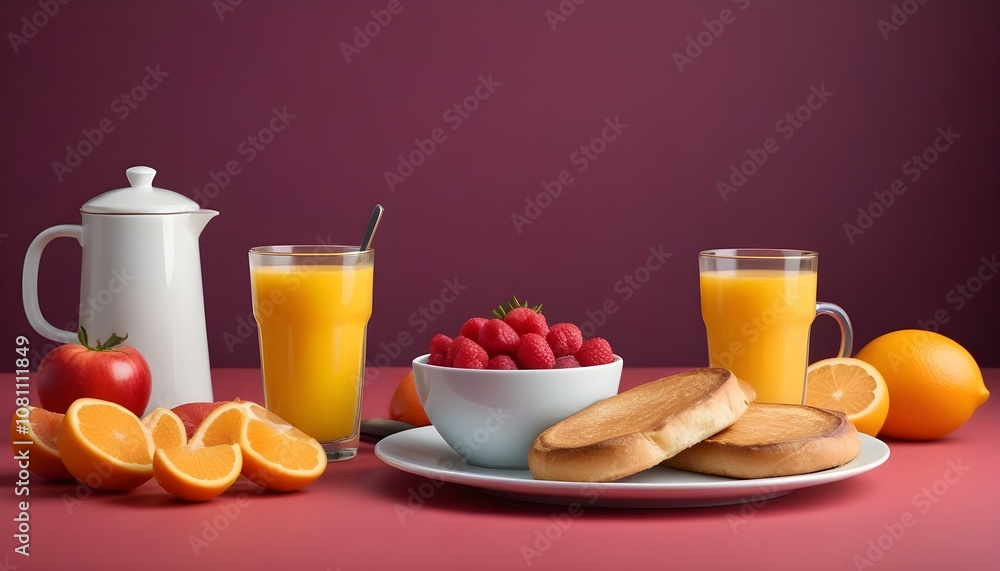 Composición de delicioso desayuno Composición de delicioso desayuno