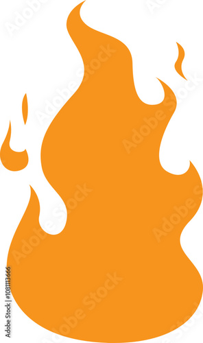 flame fire symbol icon flat illustration design