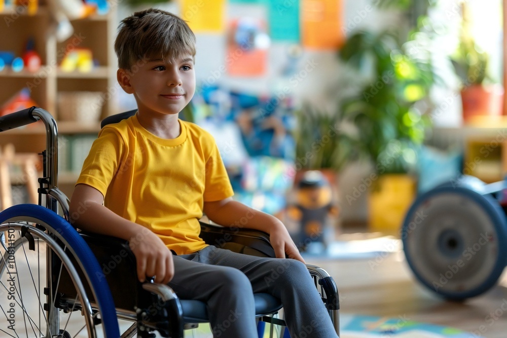 child with cerebral palsy receiving physical therapy at a children's therapy center. child with cerebral palsy receiving physical therapy at a children's therapy center.