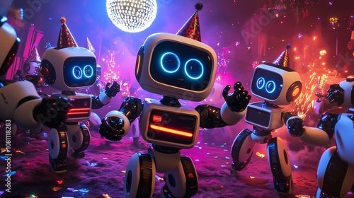 Robots Celebrating New Year’s Eve