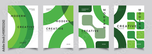Portfolio geometric design vector set. Abstract red liquid graphic gradient circle shape on cover book presentation. Minimal brochure layout and modern report business flyers poster template.