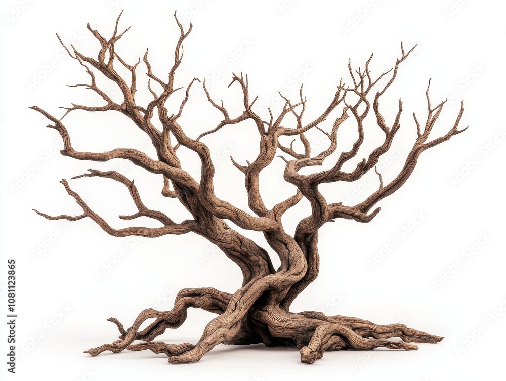 Twisted Ancient Tree with Bare Branches