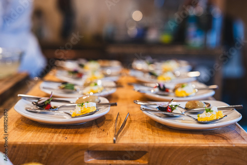 plating food at a restaurant