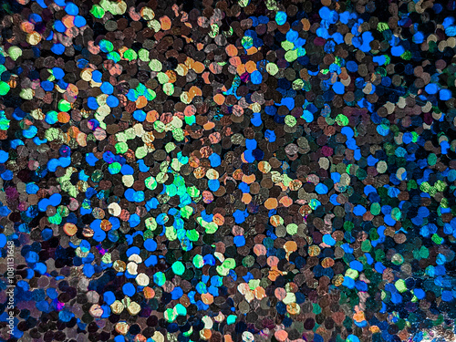 abstract glitz sequins holographic mosaic colorful shiny decorative gala party background