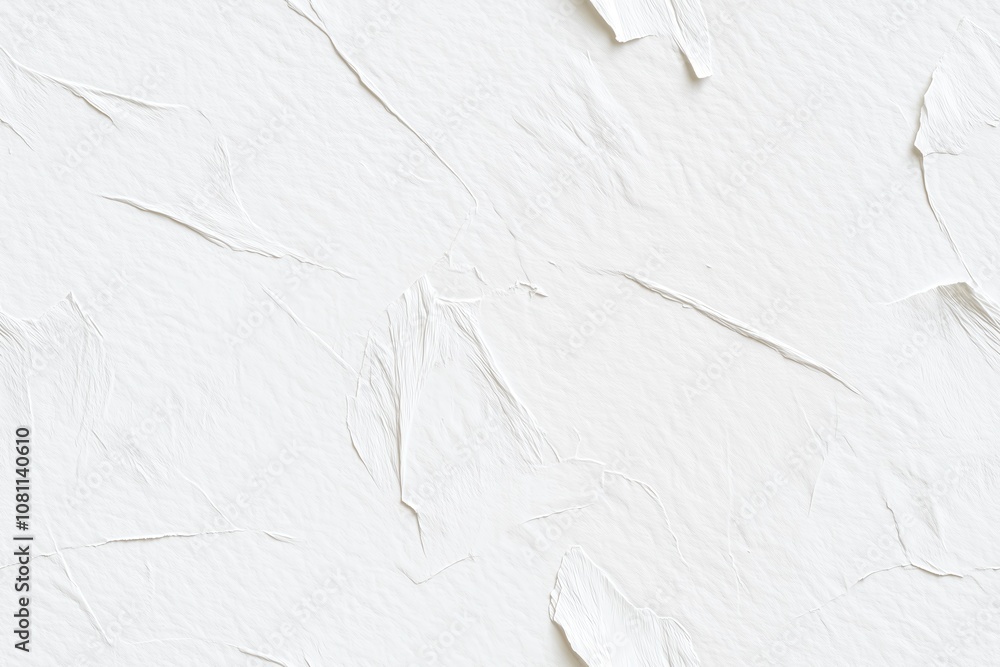 Textura de papel amassado em tons de branco, com padrão abstrato e delicado, estilo minimalista, criado por IA generativa. Textura de papel amassado em tons de branco, com padrão abstrato e delicado, estilo minimalista, criado por IA generativa.