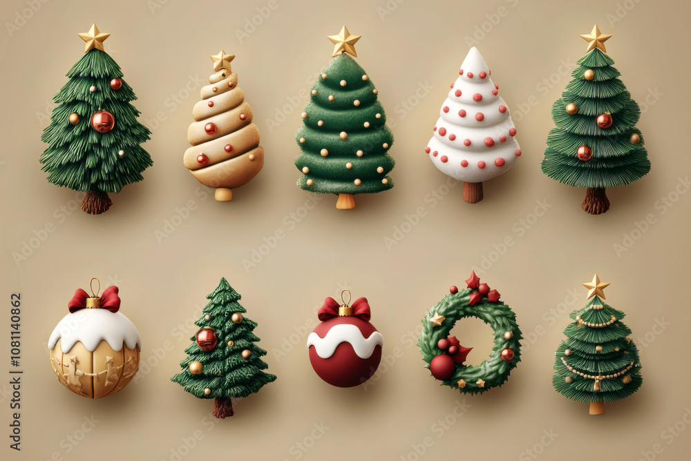 Modern Christmas Icons for Graphic Design Modern Christmas Icons for Graphic Design