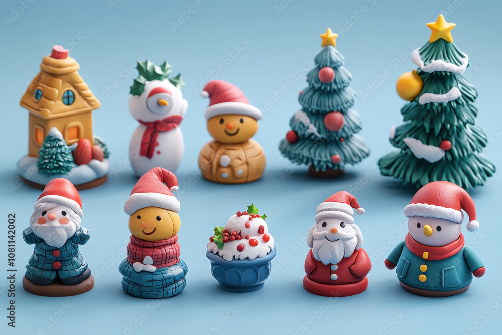 Set of Christmas Icons for Winter Season Projects Set of Christmas Icons for Winter Season Projects