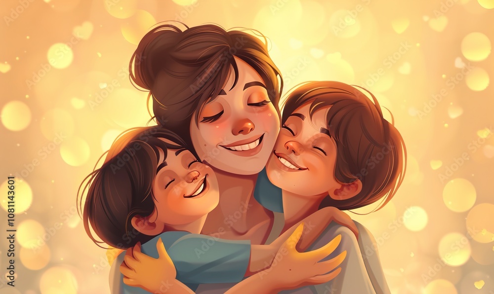 happiness of love on Mothers Day of gratitude for mother struggle for sake of family ai generated happiness of love on Mothers Day of gratitude for mother struggle for sake of family ai generated