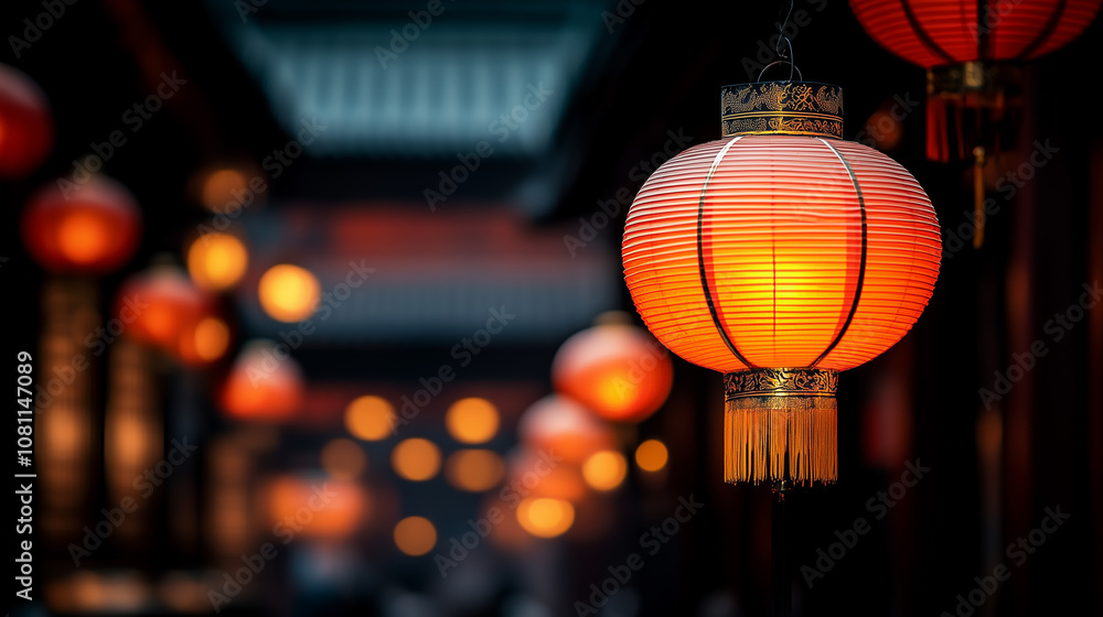 A detailed close-up of a traditional glowing red Chinese lantern adorned with intricate designs, symbolizing celebration and prosperity during the vibrant Lunar New Year. A detailed close-up of a traditional glowing red Chinese lantern adorned with intricate designs, symbolizing celebration and prosperity during the vibrant Lunar New Year.