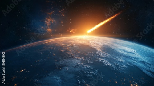 Wallpaper Mural Comet passing Earth in space, stunning view of celestial travel and cosmic beauty Torontodigital.ca