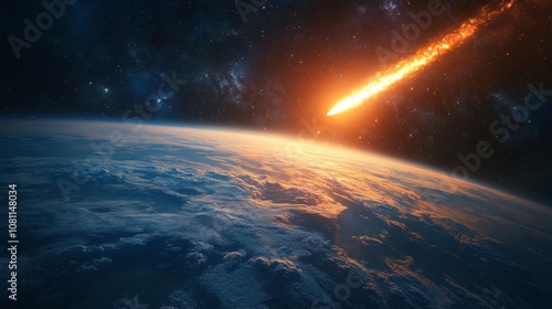 Wallpaper Mural Comet passing Earth in space, stunning view of celestial travel and cosmic beauty Torontodigital.ca