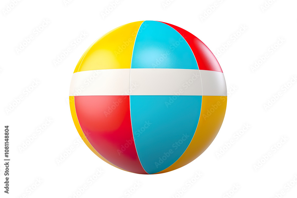 Beach ball isolated on transparent background Beach ball isolated on transparent background