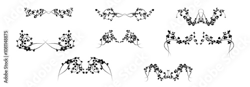 large long rose elements for presentation vector