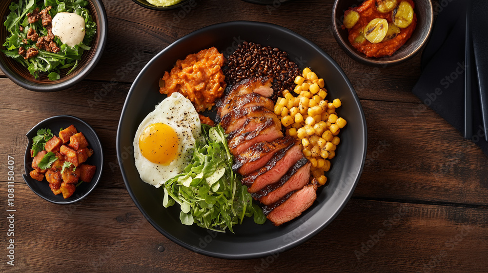 Healthy Food Arrangement on Wooden Table for Culinary Photography Healthy Food Arrangement on Wooden Table for Culinary Photography