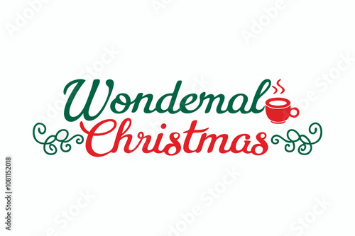 lettering Wonderful Christmas