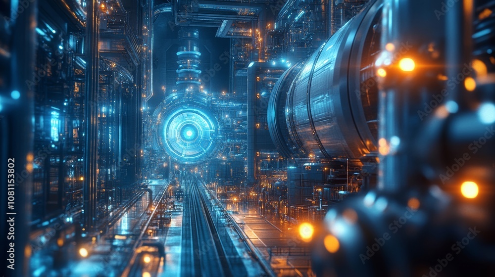 Fototapeta premium Industrial Electrocoating Process for Metal Parts Generative AI