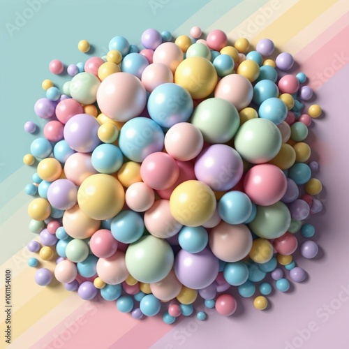 Multicolor Balls on multicolour background