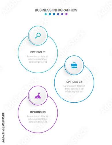 Vertical progress bar featuring 3 arrow-shaped elements, symbolizing the three stages of business strategy and progression. Clean timeline infographic design template. Vector for mobile presentation.