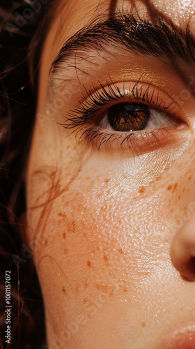 Portrait of a woman, cluse up face