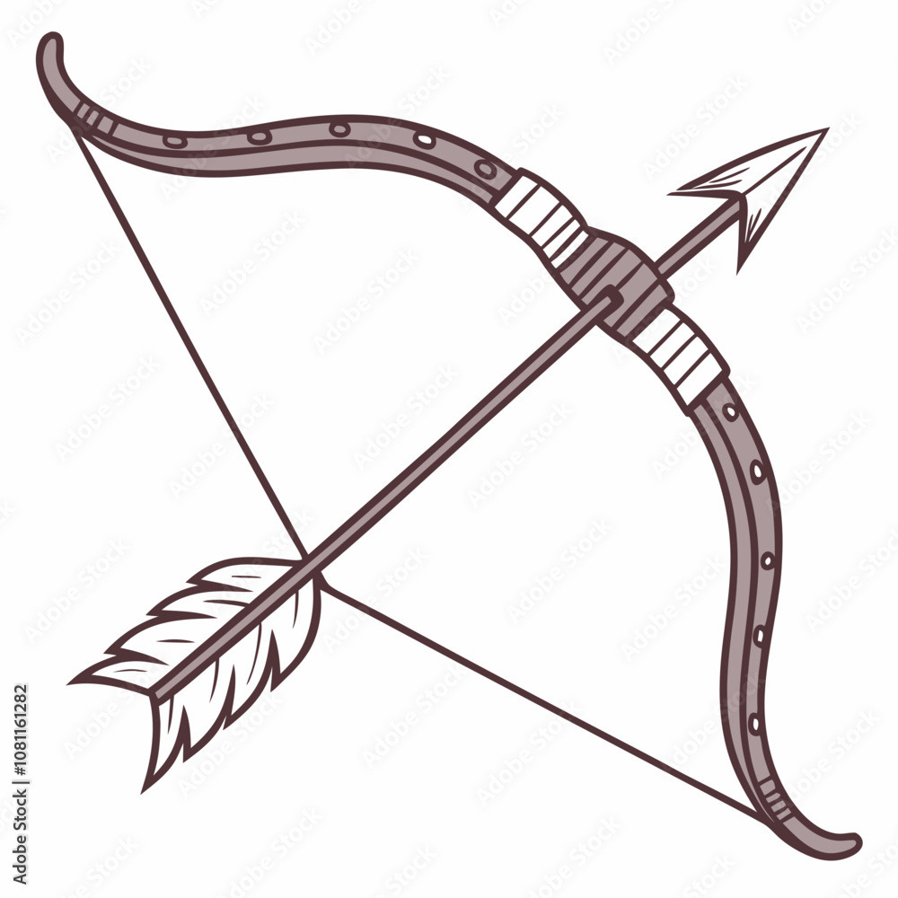 A fierce battle bow with sharp aggressive lines A fierce battle bow with sharp aggressive lines