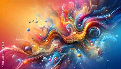 background bright colorful gradient liquid wave texture