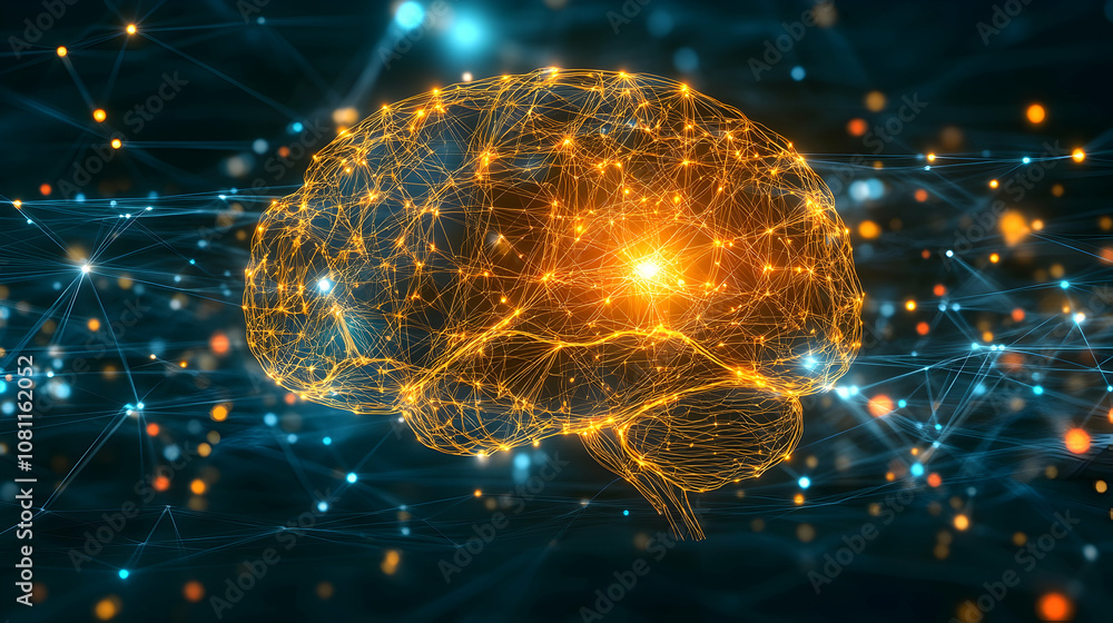 Neural Network Brain Connectivity Abstract, connection, connections, nodes, lines, technology Neural Network Brain Connectivity Abstract, connection, connections, nodes, lines, technology